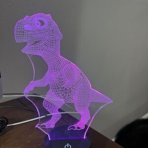 3D Dinosaur Night LED Lamp Light Usb Multi color changing light glow 9"